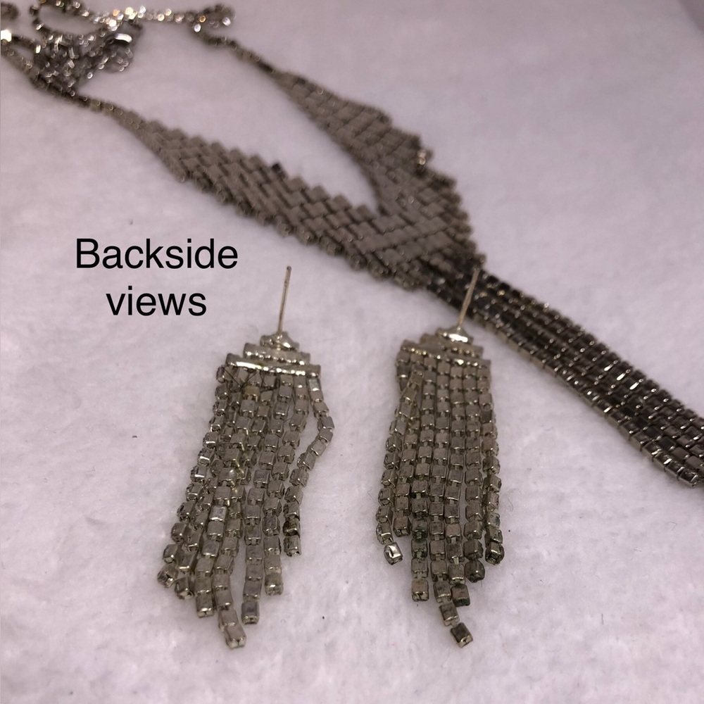 Stunning Chandelier Rhinestone Necklace-Earring Set - Picture 11 of 14
